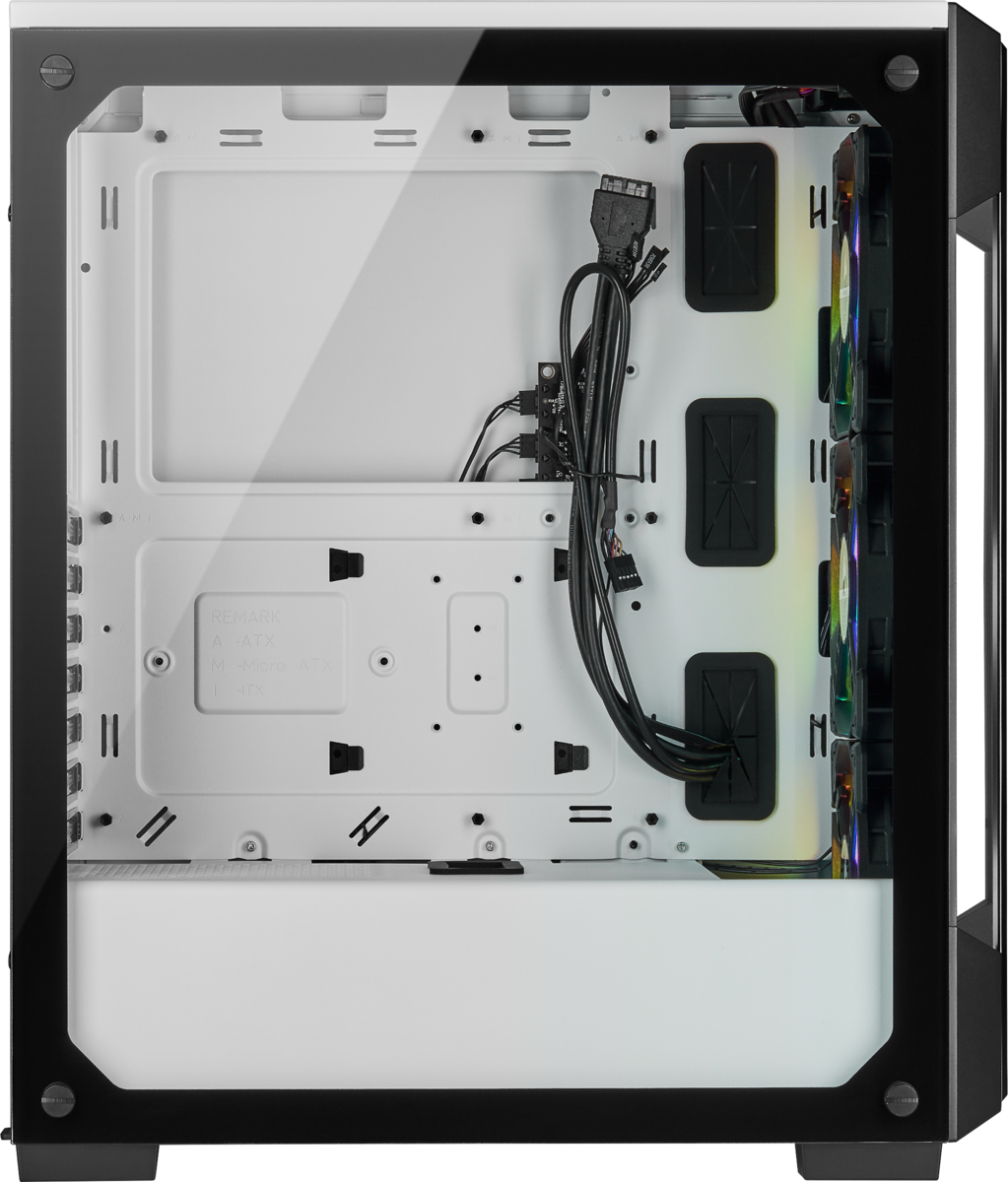 Chasis inteligente semitorre con cristal templado iCUE 220T RGB, blanco CC-9011191-WW