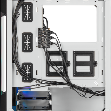 Chasis inteligente semitorre con cristal templado iCUE 220T RGB, blanco CC-9011191-WW