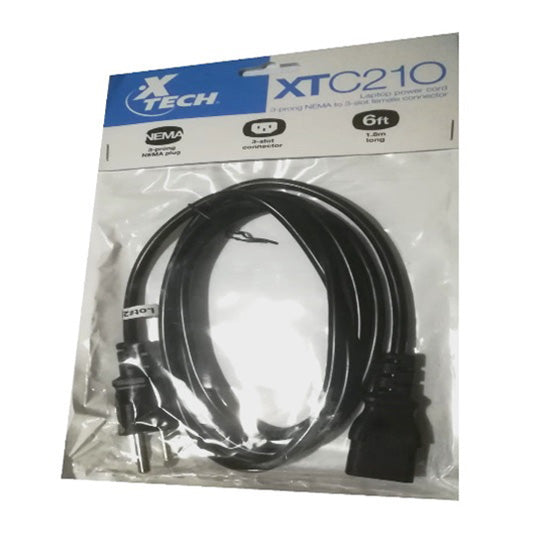 Cable de Poder De pared a computadora 110v XTC-210 X TECH