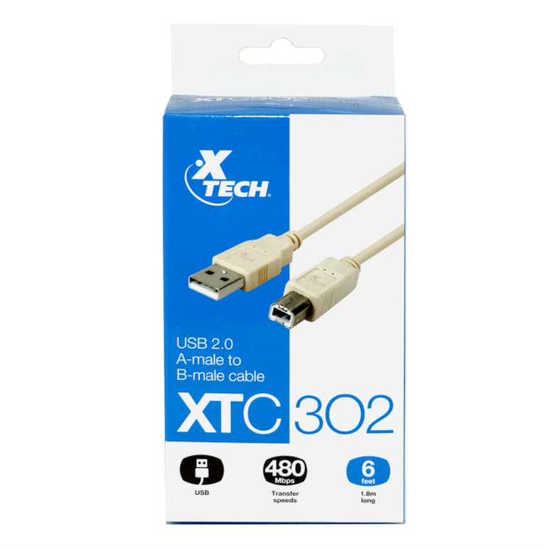 Cable XTC302 1,8m conexión Impresora XTECH