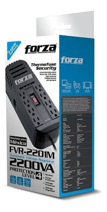 Regulador de Voltaje AVR FVR2201 2200VA/1100W 8 Salidas 115V FORZA