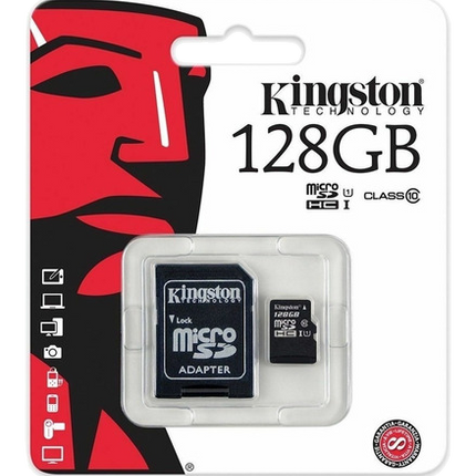 Micro SD 128GB micSDXC  100R A1 C10 Card    KINGSTON