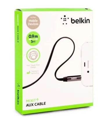 Cable Auxiliar de audio - miniconector estéreo (M) a miniconector estéreo (M) Belkin AV10127tt03-BLK