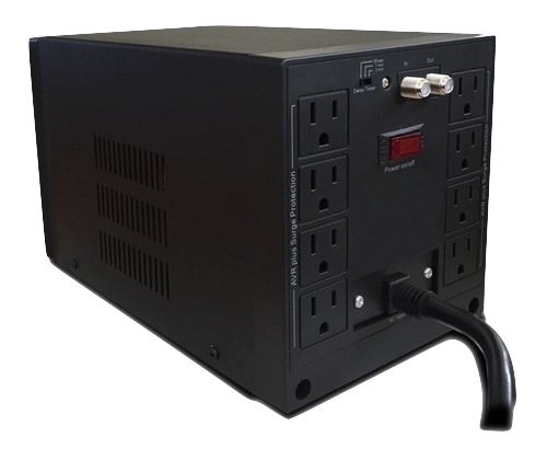 Regulador R-AVR5008 5000VA-2500W - Entrada-Salida 110Vac - 8 nema 5-15R  CPC