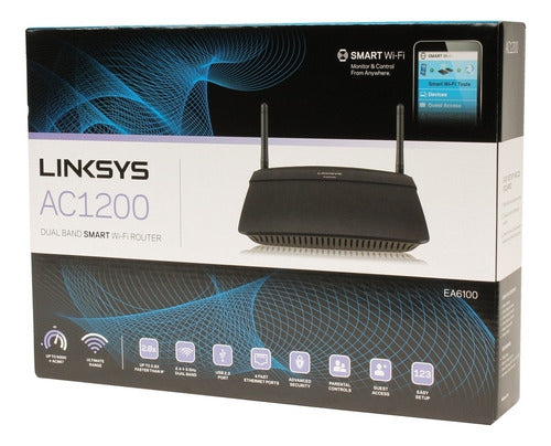 Router WiFi de doble banda Linksys EA6100 AC1200