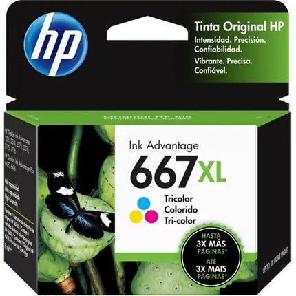 Cartucho de tinta 667 HP ORIGINAL