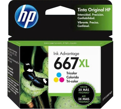 Cartucho de tinta 667 HP ORIGINAL