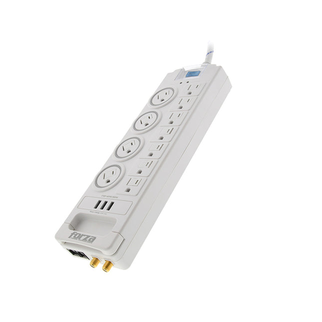Protector tensión 1750W 11 salidas (USB RJ45 y coaxial) 120V/240V FSP-1011USBW