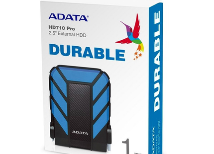 Disco Duro Externo USB 3.0 AntiShock WaterResist AZUL 1TB HD710 ADATA