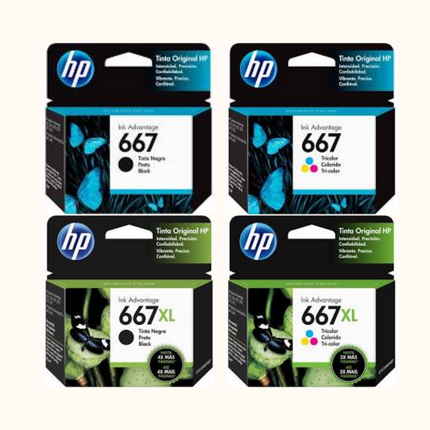 Cartucho de tinta 667 HP ORIGINAL