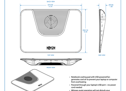 Base de Enfriamiento para laptop Hasta 16” NC2003BP Tripp Lite