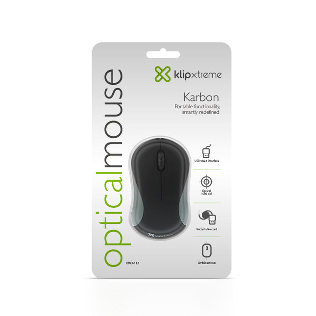 Ratón Retractable 1000 dpi  KMO-113 Klip Xtreme