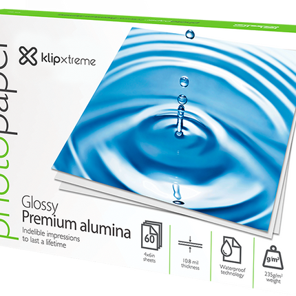 Papel fotográfico premium con capa de alúmina brillante KPA-460 Klip Xtreme