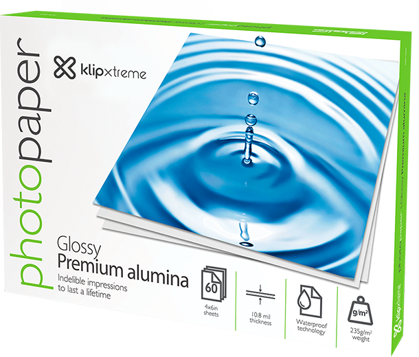 Papel fotográfico premium con capa de alúmina brillante KPA-460 Klip Xtreme