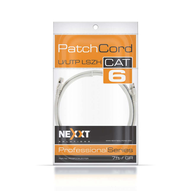 Cable Patch Cord Categoría 6 0,91m. LSZH Type GR  Nexxt PCGPCC6LZ07GR