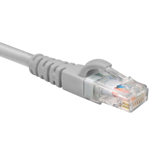 Cable Patch Cord Cat5e (7 pies 2.1 metros)  GRIS moldeado trenzado Nexxt AB360NXT12