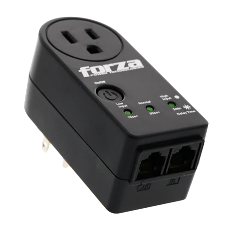 Regulador de Voltaje 1800W FVP1201N 2 tomas 2 RJ45 1 Out 110 V