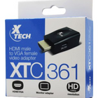 Adaptador CONVERSOR DE VIDEO HDMI A VGA XTC-361  XTECH