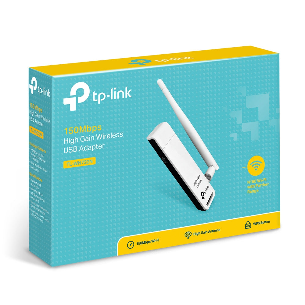 Adaptador Inalámbrico USB Alto Alcance 150 MBPS TL- WN722N  TP-LINK