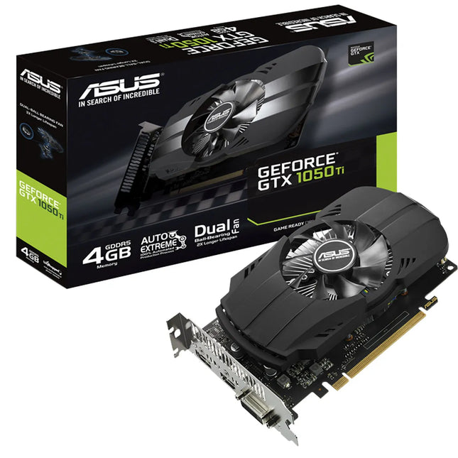 Tarjeta de video ASUS GeForce PH-GTX-1050TI 4GB GDDR5 DVI-D HDMI PCIexp3.0