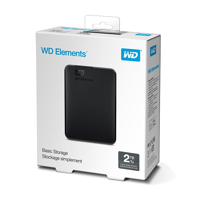 Disco Duro Externo 2TB USB 3 WDBU6Y0020BBK-WESN  Western Digital Elements