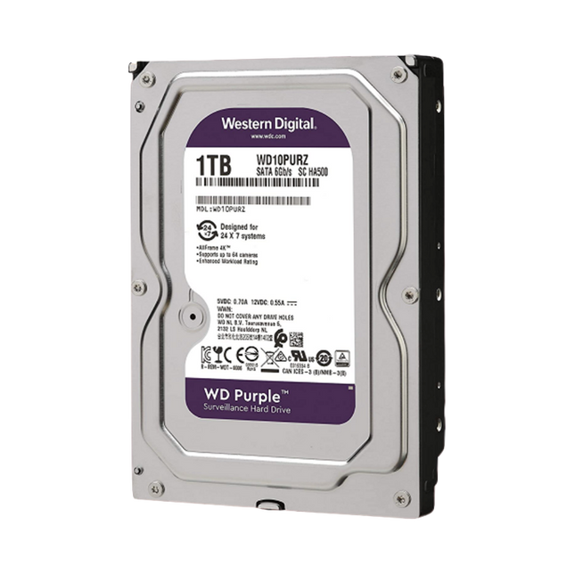 DISCO DURO INTERNO 3.5” D/S Purple WD10PURZ 1TB WESTERN DIGITAL
