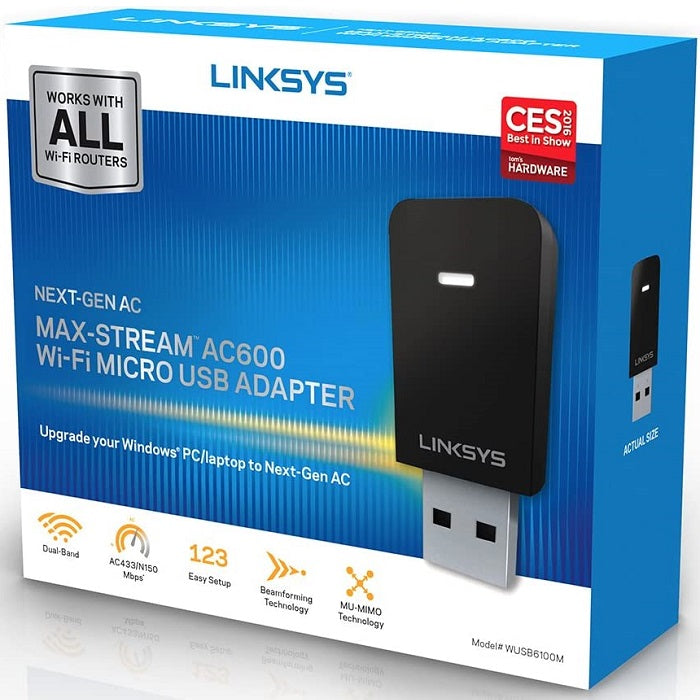 Adaptador Wireless WUSB6100M USB 2.0 MUMIMO doble Banda 802.11ac