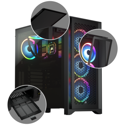 Chasis ATX semitorre con cristal templado 4000D AIRFLOW, negro CC-9011200-WW