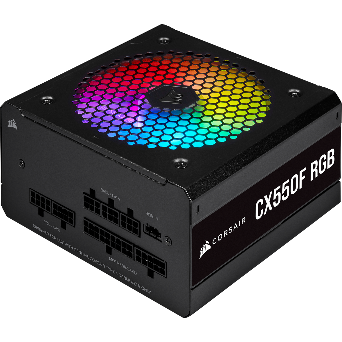 FUENTE DE PODER CORSAIR CX550F RGB 550W CX SERIES 80 PLUS BRONZE Modular