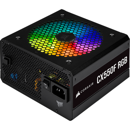 FUENTE DE PODER CORSAIR CX550F RGB 550W CX SERIES 80 PLUS BRONZE Modular