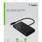 Adaptador USBC Multimedia y carga Gigabit Ethernet/HDMI/VGA/60W BELKIN