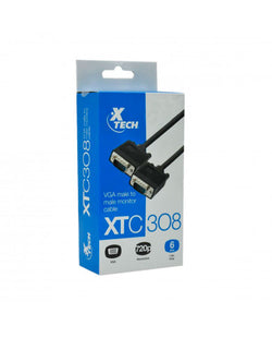 Cable VGA XTC308  6 pies DB15 M/M XTECH