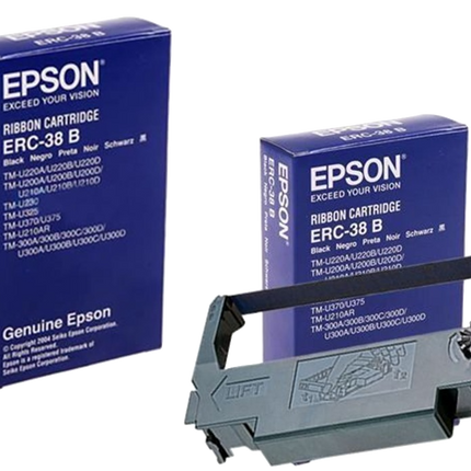 CINTA DE IMPRESORA ERC - 38B NEGRO  EPSON REPUESTO ORIGINAL