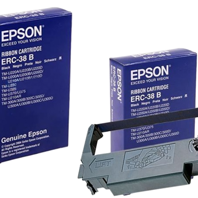 CINTA DE IMPRESORA ERC - 38B NEGRO  EPSON REPUESTO ORIGINAL