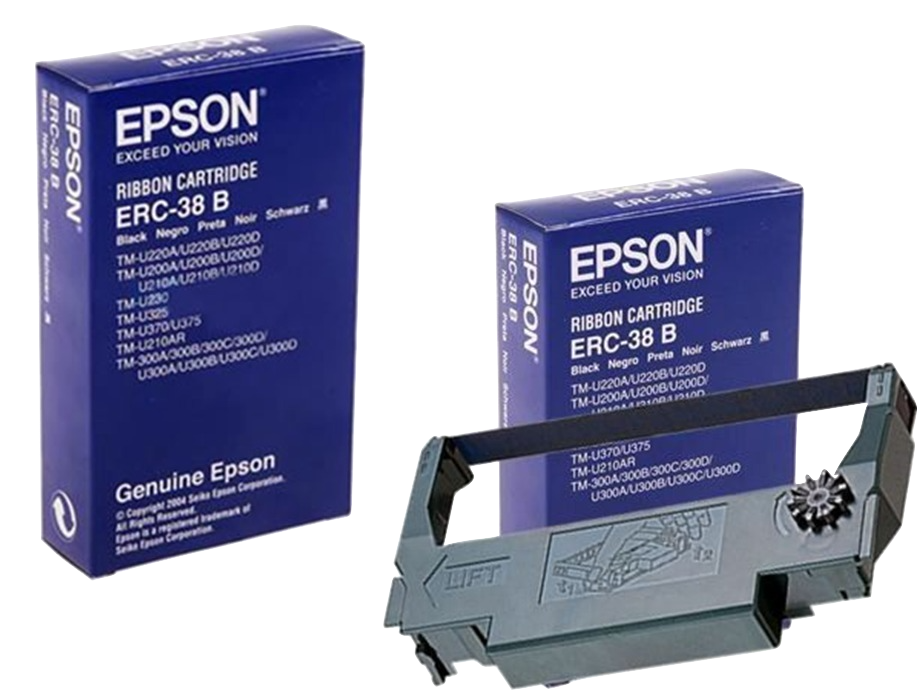 CINTA DE IMPRESORA ERC - 38B NEGRO  EPSON REPUESTO ORIGINAL