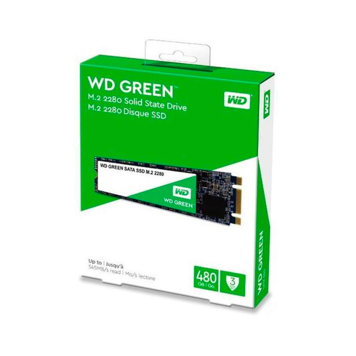 SSD M.2 SATA Green 480 GB Interno SATA 3D WDS480G2G0B  WESTERN DIGIGITAL   