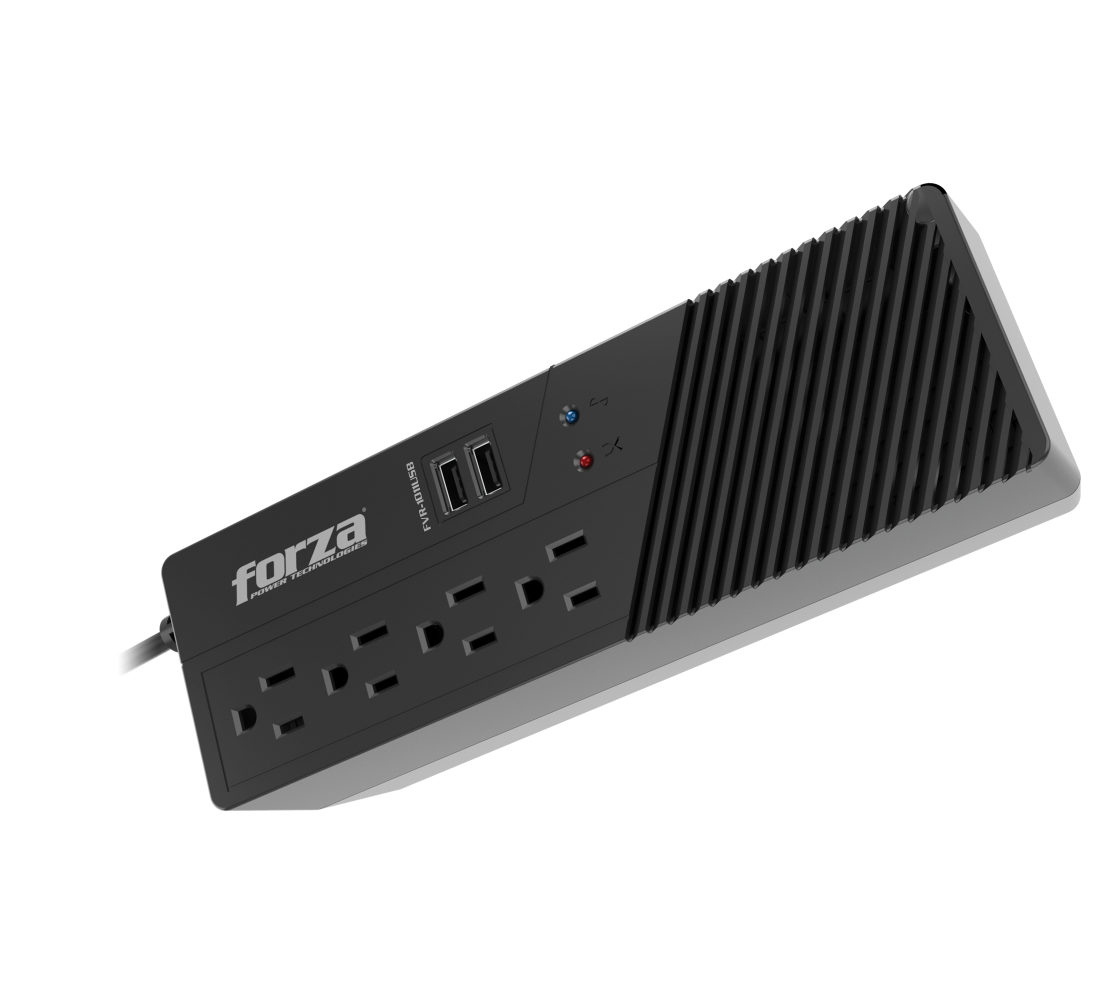Regulador Automático FVR-1011USB 500W, 4 salidas FORZA