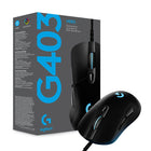 MOUSE GAMING G403 BLACK SENSOR HERO 16K RGB LIGHTSYNC G-HUB AJUSTE DE PESO LOGITECH