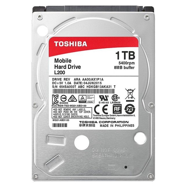 Disco Duro  1TB 2.5Inc. 7200rpm 64MB Sata III  TOSHIBA