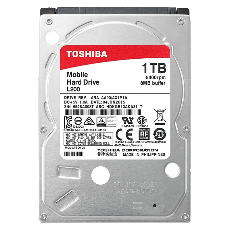 Disco Duro  1TB 2.5Inc. 7200rpm 64MB Sata III  TOSHIBA