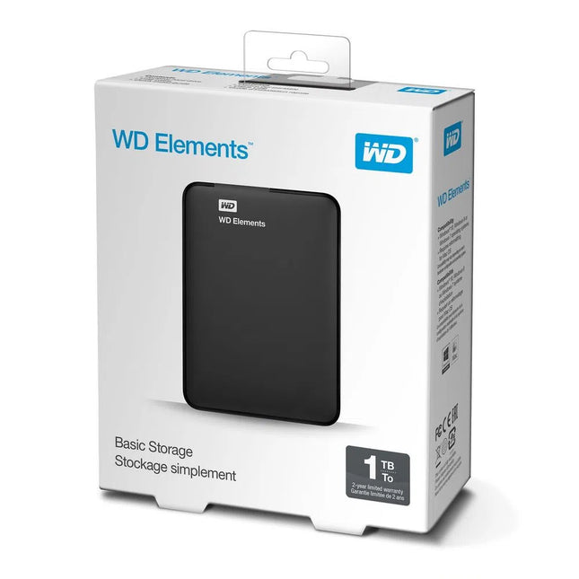 Disco duro Externo 1TB  USB 3  WESTERN DIGITAL ELEMENTS