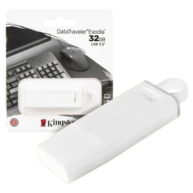 Memoria Flash 32GB USB3.2 Gen 1 Exodia White Translucent Ring  Kingston