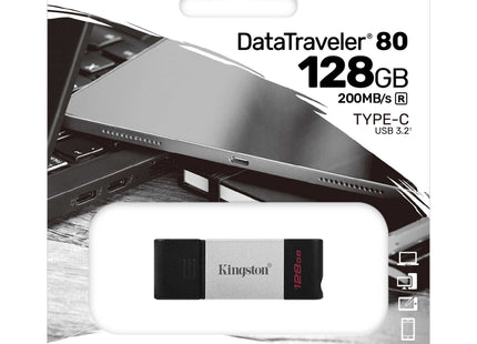Memoria Flash 128GB USBC 3.2 Gen 1 DataTraveler 80  KINGSTON
