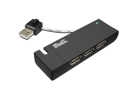 Adaptador HUB USB Black 4 Port portable USB Hub 2.0 KUH400B Klip Xtreme
