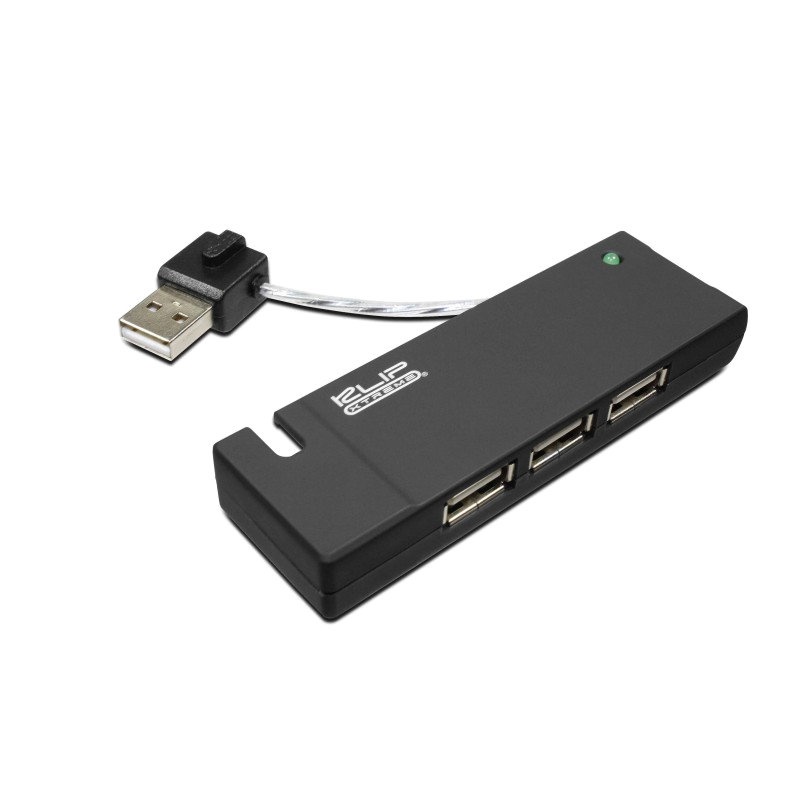 Adaptador HUB USB Black 4 Port portable USB Hub 2.0 KUH400B Klip Xtreme