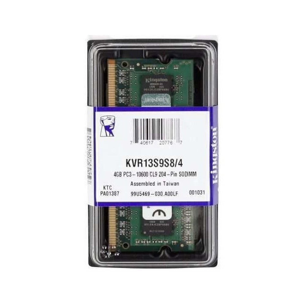 MEMORIA RAM DDR3  KVR 4GB 1333MHz NonECC CL9 SODIMM SR X8 KINGSTON KVR13S9S8/4