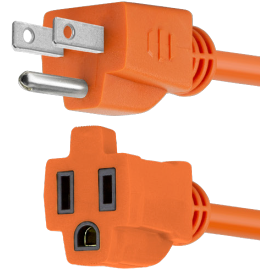 CABLE DE PODER EXTENSIÓN 16AWG 7m 22.9ft 110V OR NEMA515 FORZA FOC-1125OR