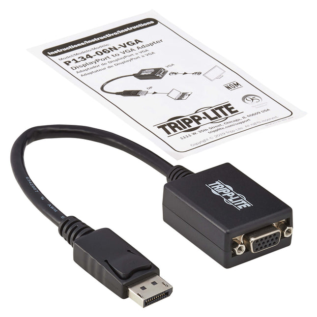 Adaptador de Pantalla DisplayPort (M) a HD-15 (VGA) (H) Tripp Lite