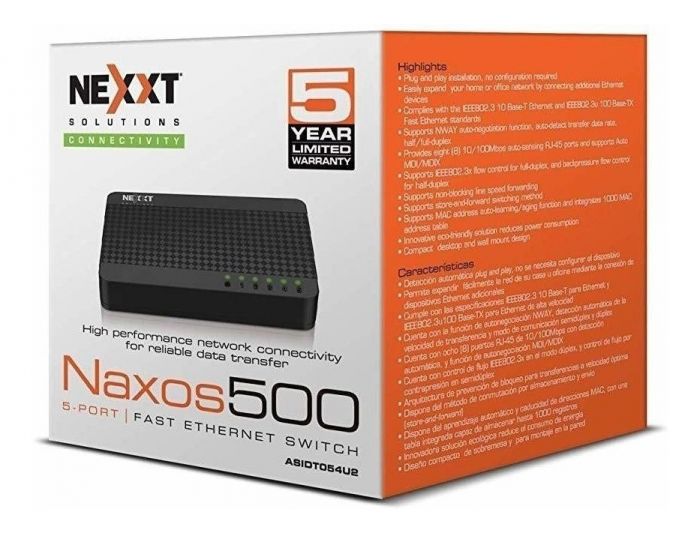 Switch 5 puertos Naxos 500 NEXXT