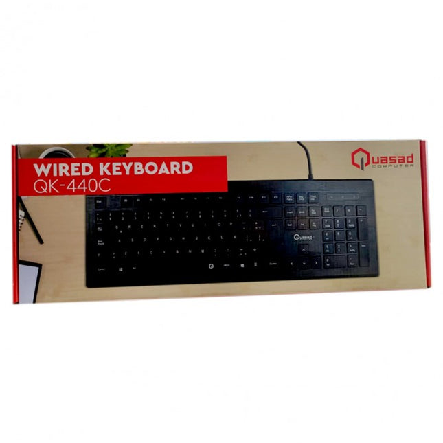 Teclado USB QK-440 Black QUASAD